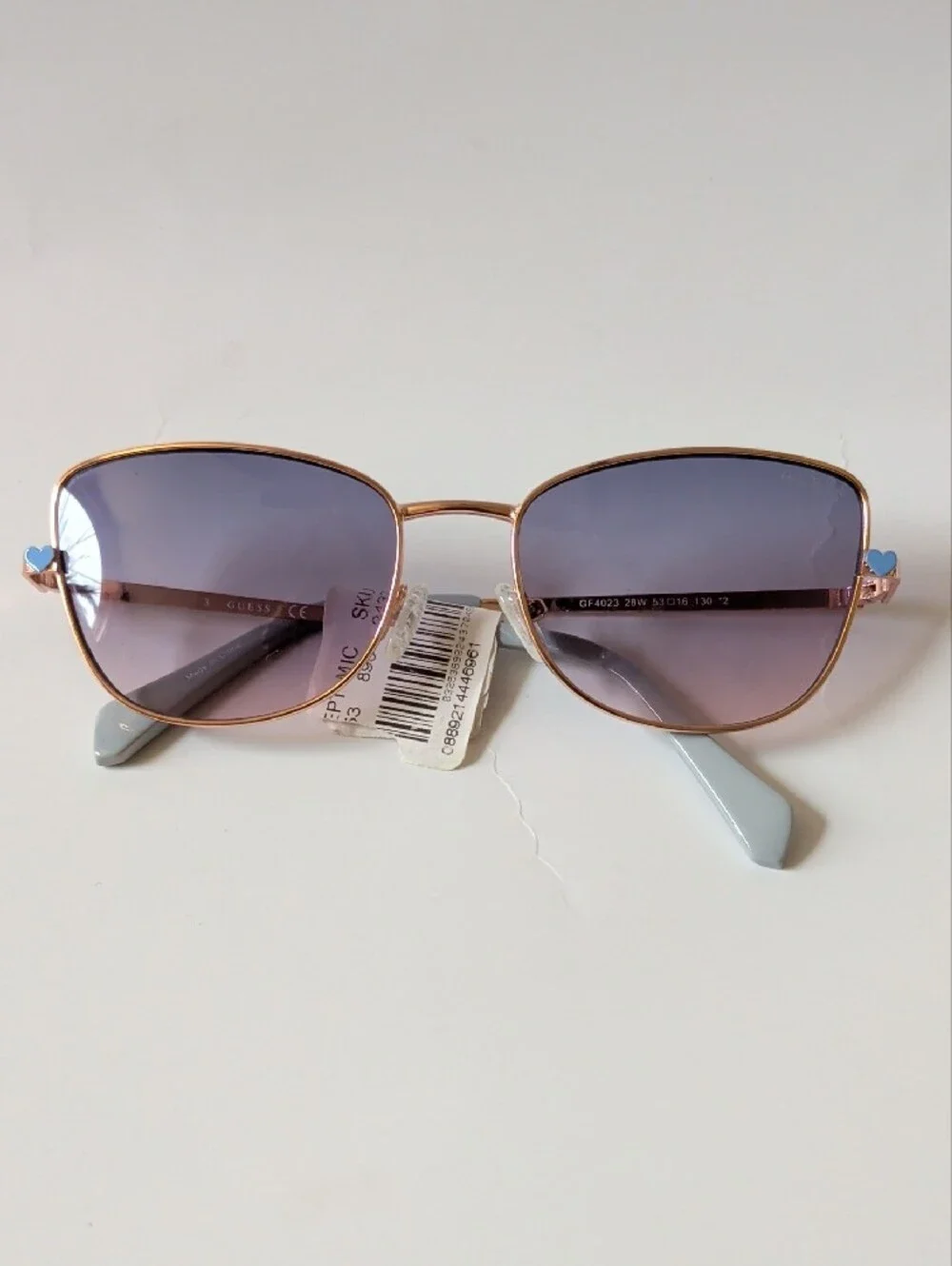 GUESS Kids Pink Gradient Lens Sunglasses with Gold Frame NWT